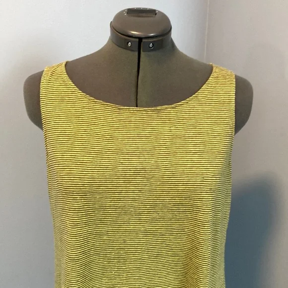 Eileen Fisher Green Linen Dress - Picture 4 of 6